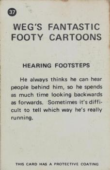 1973 Sunicrust Weg's Footy Funnies #37 Hearing Footsteps Back